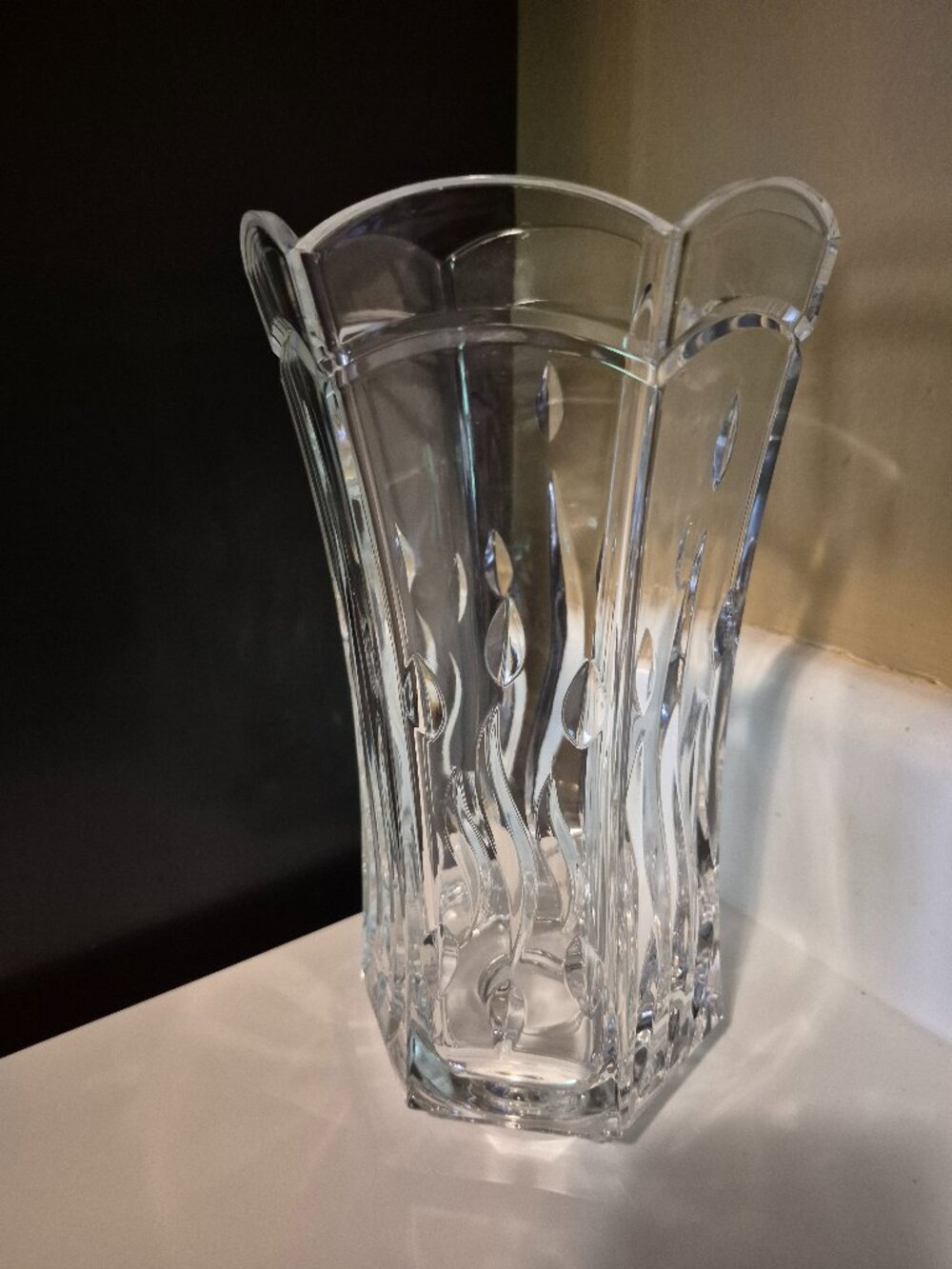 PARTYLITE SIGNATURE CRYSTAL HURRICANE CANDLE HOLDER 10" - Picture 1 of 6